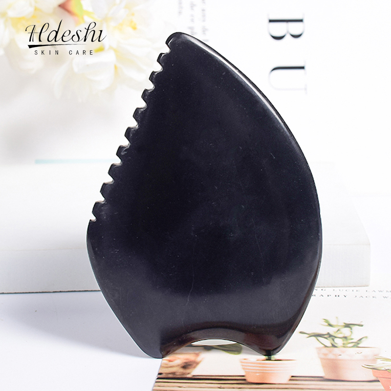 Jade Gua Sha Tool - Natural Bian Stone Facial Gua Sha