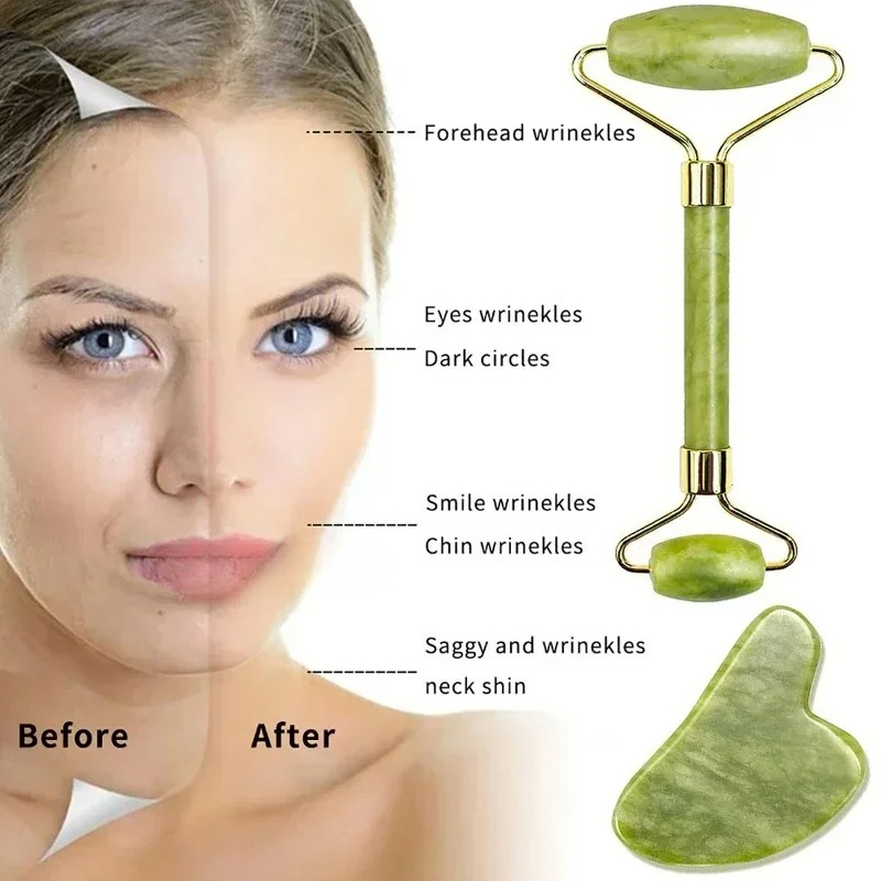 Natural jade roller massager,  - огляд і ціна Jade Gua Sha Tool