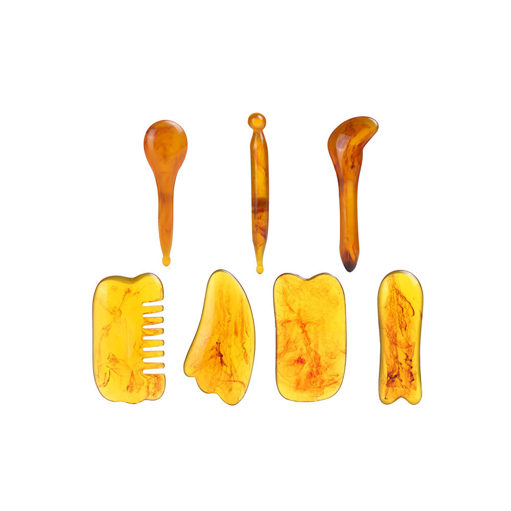 7PCS GUASHA Massage Tools Face - огляд і ціна Jade Gua Sha Tool