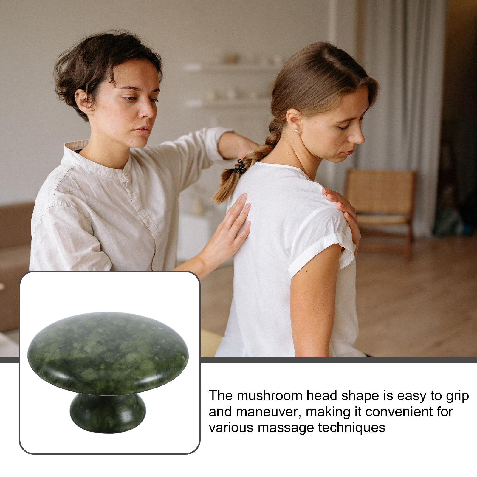 Mushroom Gua Sha Massage Stone - огляд і ціна Jade Gua Sha Tool