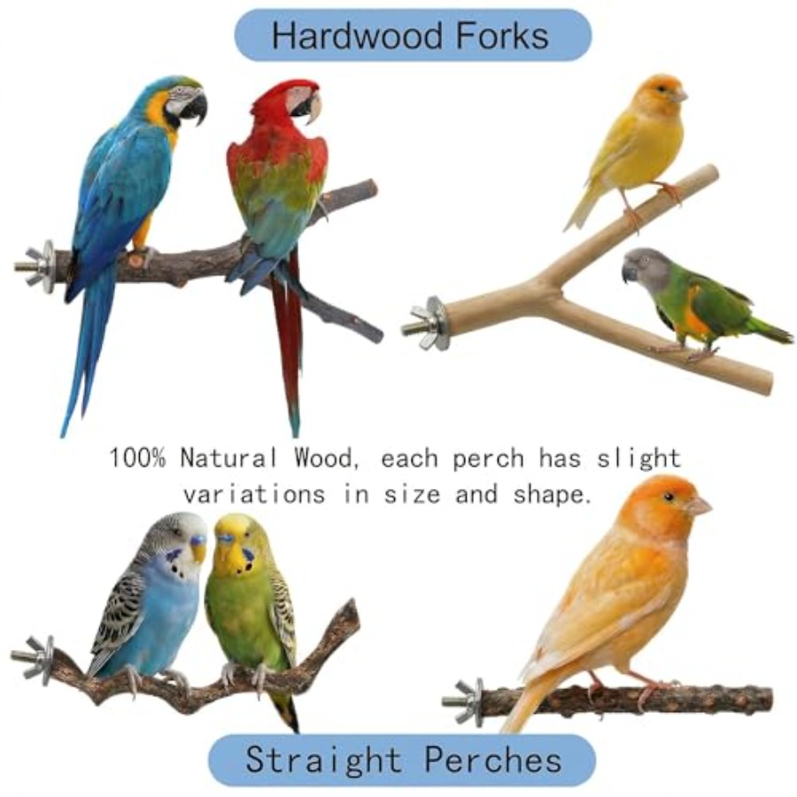 8PCS natural wood bird perches - огляд і ціна Health & Wellness Therapy Center