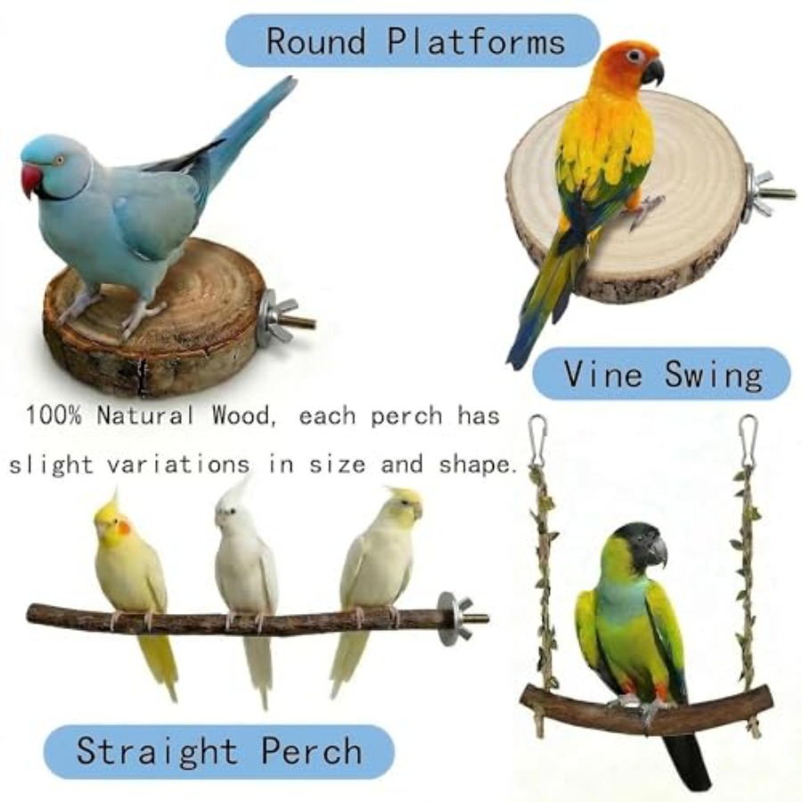 8PCS natural wood bird perches - огляд і ціна Health & Wellness Therapy Center